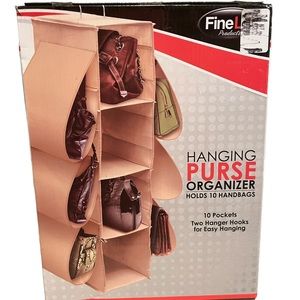 Hanging purse organizer with 10 compartments. NWOT.